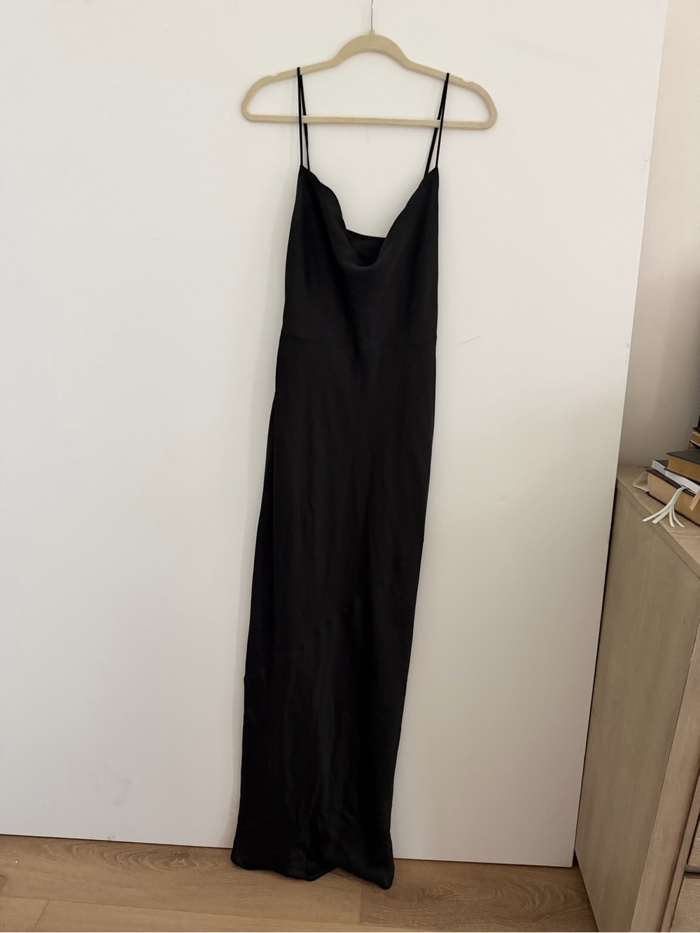 Park & Fifth Black Cowl Neck Maxi Slip Dress